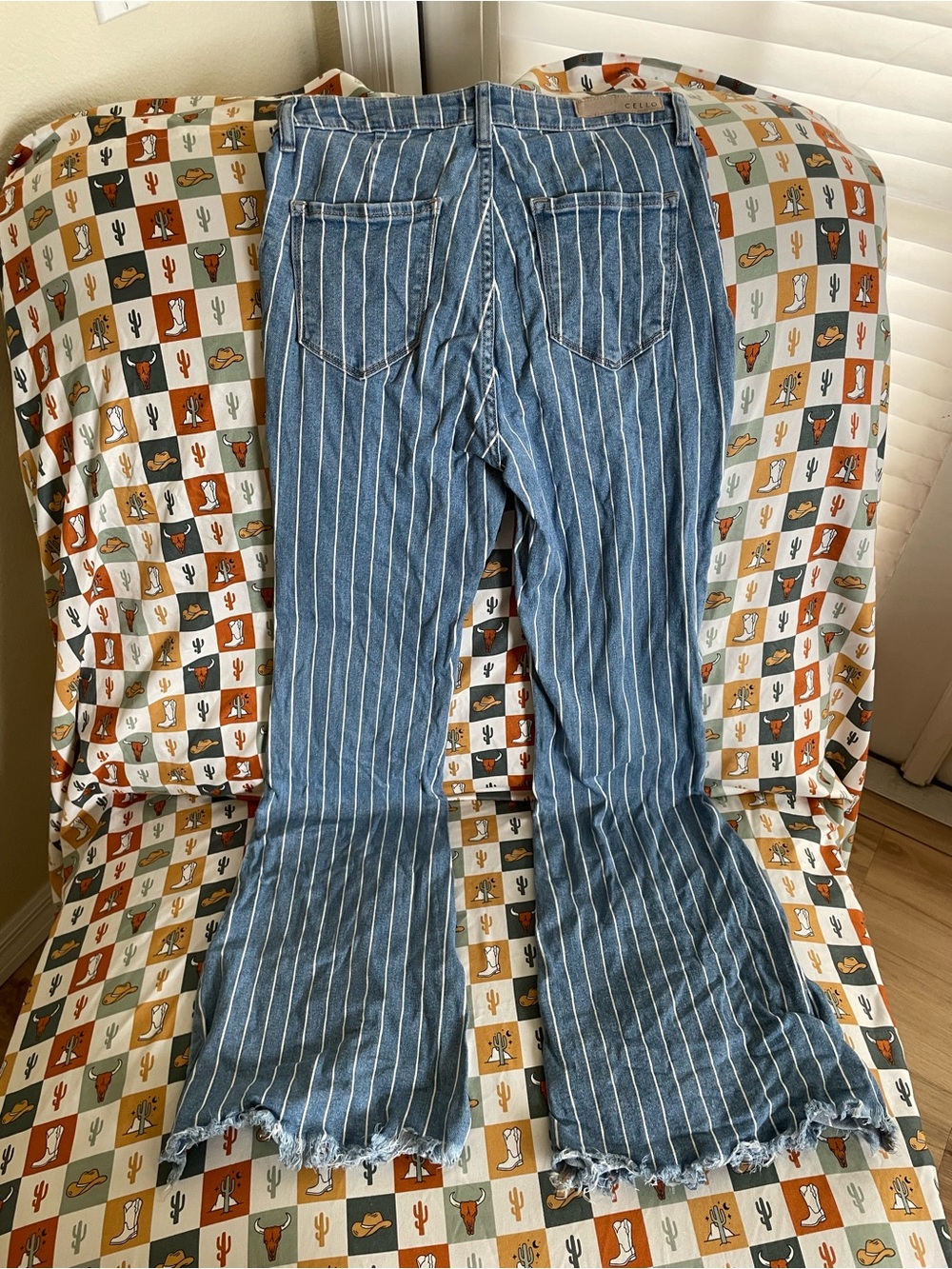 Cello Blue Striped Denim Jeans - Picture 2 of 6